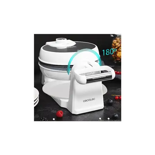 Cecotec Gofrera Fun Gofrestone Sphere. 1000 W, Revestimiento Antiadherente RockSto
