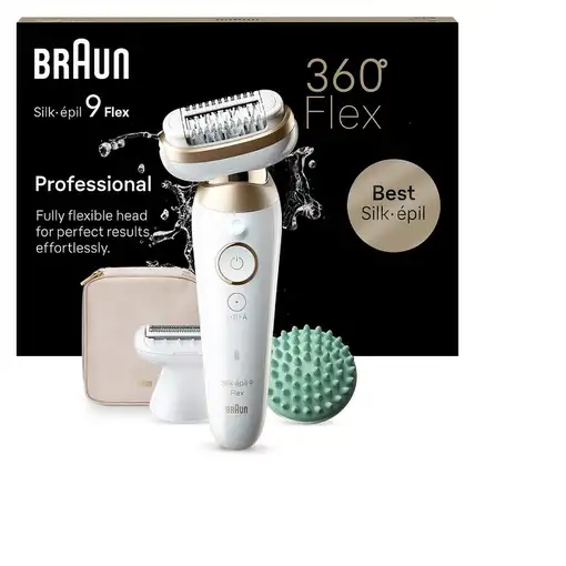 Braun Silk-épil 9 Flex 9-071 3D 40 pinzas Oro, Blanco