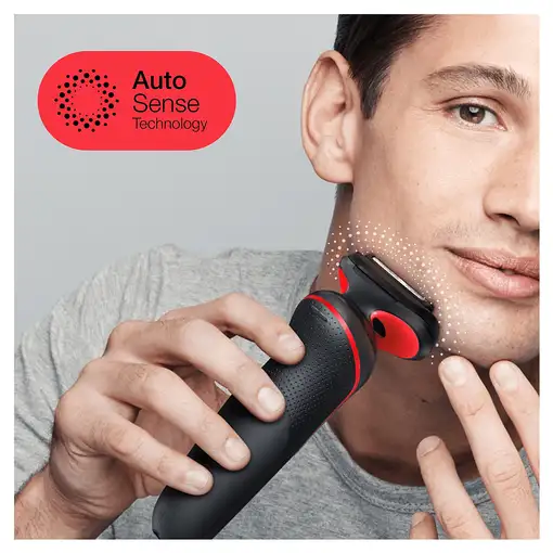 Braun Series 5 50-R1000s Máquina de afeitar de láminas Negro, Rojo