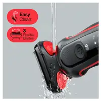 Braun Series 5 50-R1000s Máquina de afeitar de láminas Negro, Rojo