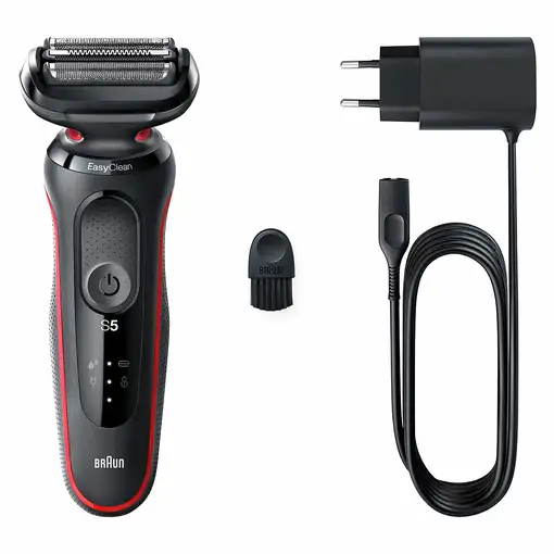 Braun Series 5 50-R1000s Máquina de afeitar de láminas Negro, Rojo