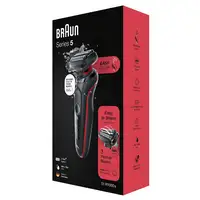 Braun Series 5 50-R1000s Máquina de afeitar de láminas Negro, Rojo