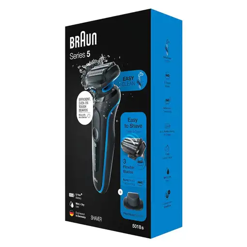 Braun Series 5 51-B1200S Máquina de afeitar de láminas Recortadora Azul