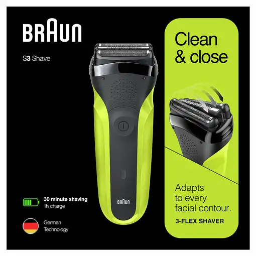 Braun Series 3 81702940 afeitadora Máquina de afeitar de láminas Recortadora Negro