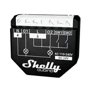 Shelly Qubino WAVE 2PM Interruptor inteligente Negro