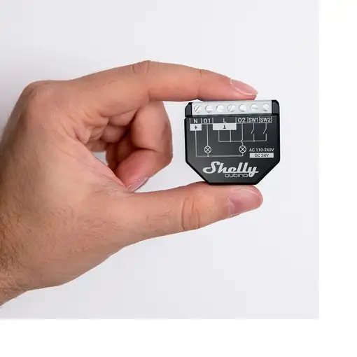 Shelly Qubino WAVE 2PM Interruptor inteligente Negro