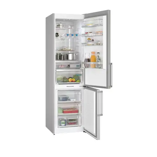 Siemens iQ500 KG39NAIBT nevera y congelador Independiente 363 L B Acero inoxidable