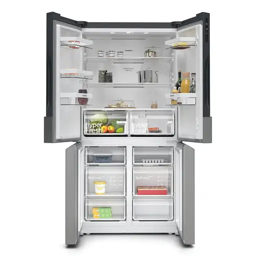 Siemens iQ300 KF96NVPEA nevera puerta lado a lado Independiente 605 L E Plata