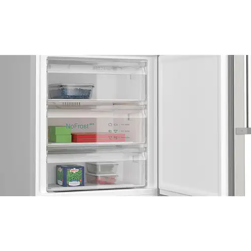 Siemens iQ500 KG49NAICT nevera y congelador Independiente 440 L C Acero inoxidable