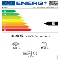 Beko BU1154HCN nevera combi Integrado 107 L E Blanco