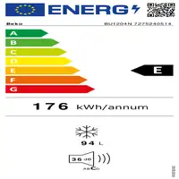 Beko BU1204N congelador Congelador vertical Integrado 94 L E Blanco