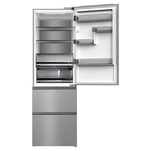Infiniton FRD-401T91XEM nevera combi Independiente 401 L E Acero inoxidable