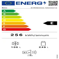 Beko B1RCNE404G nevera combi Independiente 407 L E Gris