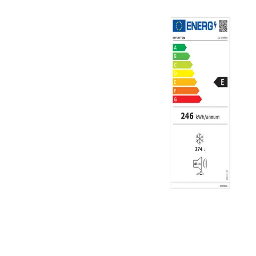 Infiniton CV-1HE84 congelador Congelador vertical Independiente 274 L E Blanco