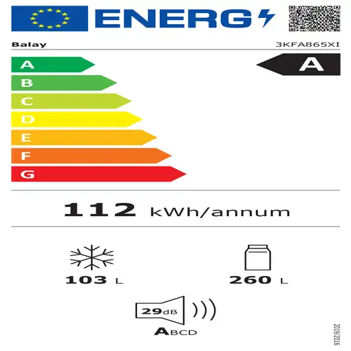Balay 3KFA865XI nevera y congelador Independiente 363 L A Acero inoxidable