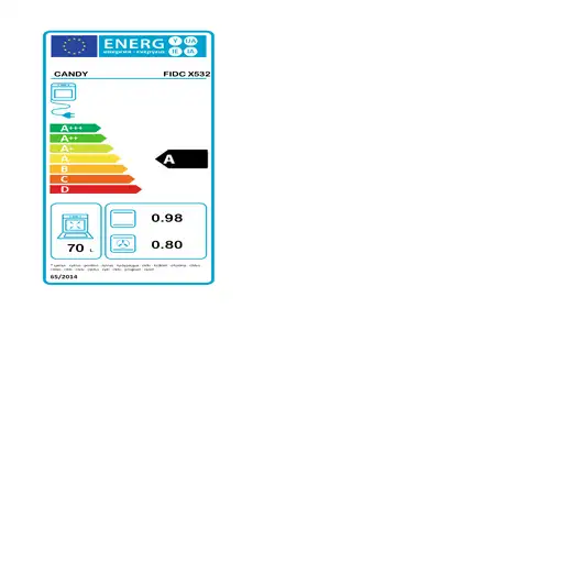 Candy Idea FIDC X532 70 L Negro, Acero inoxidable