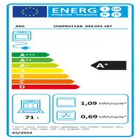 AEG Series 6000 OS6PB511AB 71 L 3500 W Negro