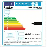 Beko BBIE12100XD horno 66 L 2400 W Negro, Acero inoxidable