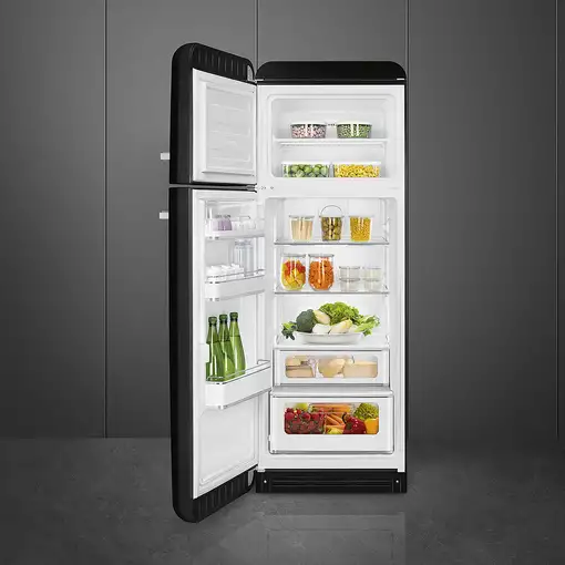 Smeg FAB30LBL5 nevera y congelador Independiente 294 L D Negro