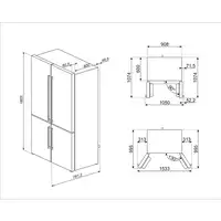 Smeg FQ60XDF nevera puerta lado a lado Independiente 572 L F Acero inoxidable