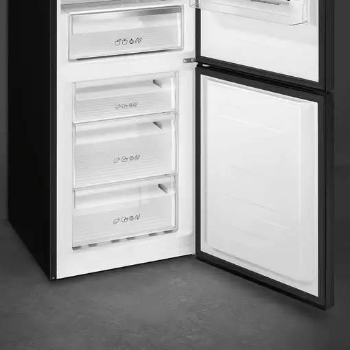 Smeg RC21KDNMC nevera y congelador Independiente 361 L C Negro