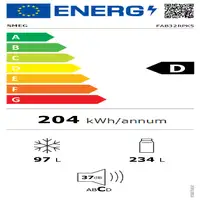 Smeg FAB32RPK5 nevera y congelador Independiente 331 L D Rosa