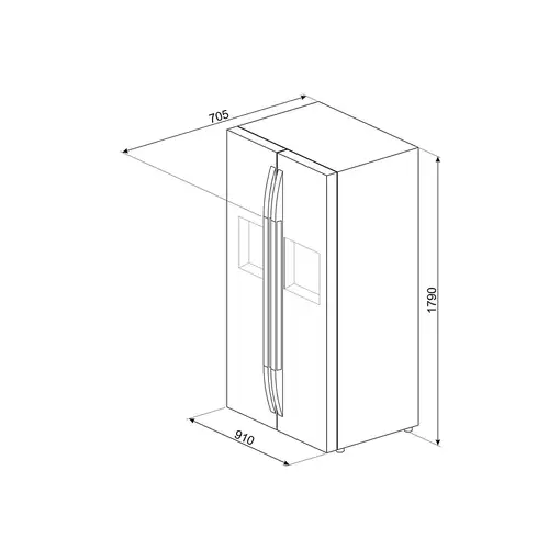 Smeg SBS63XDF nevera puerta lado a lado Independiente 580 L F Acero inoxidable