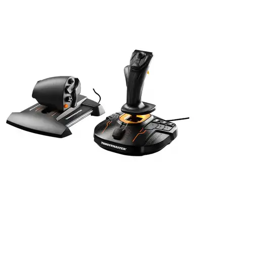 Thrustmaster T-16000M FCS Hotas Negro, Naranja USB Palanca de mando Analógico/Digi
