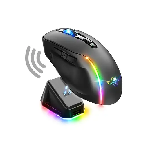 Spirit of Gamer S-EM50BK ratón Juego mano derecha RF Wireless + Bluetooth + USB Ty