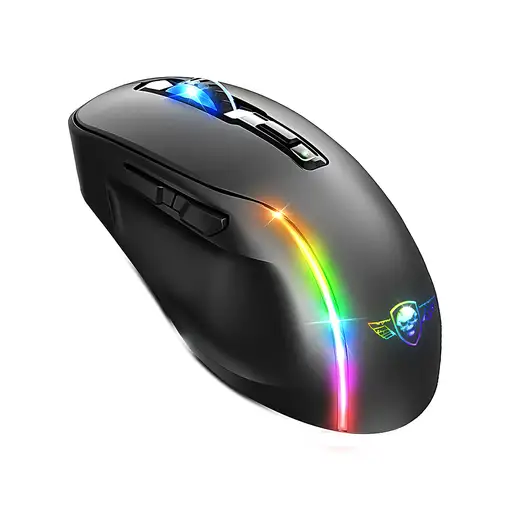 Spirit of Gamer S-EM50BK ratón Juego mano derecha RF Wireless + Bluetooth + USB Ty
