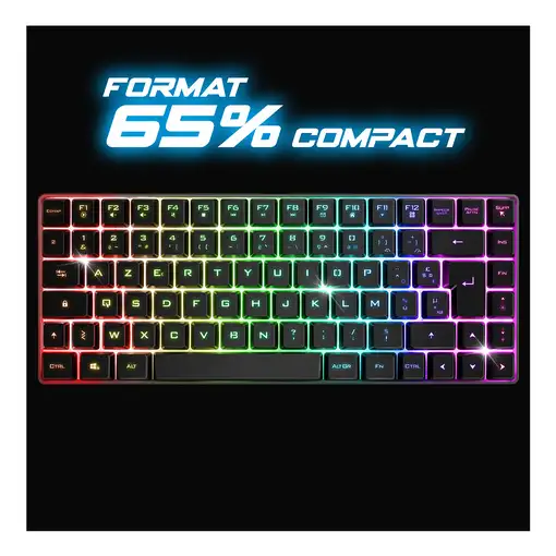 Spirit of Gamer CLA-EK70ES teclado Juego RF inalámbrica + USB QWERTY Español Negro