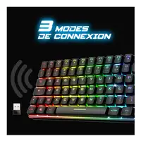 Spirit of Gamer CLA-EK70ES teclado Juego RF inalámbrica + USB QWERTY Español Negro