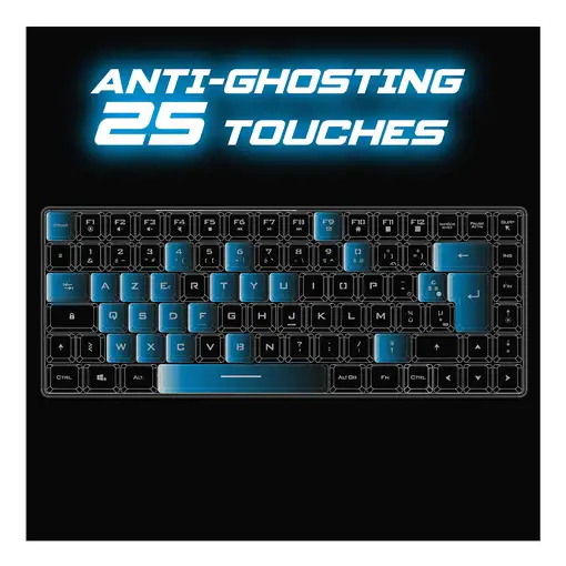 Spirit of Gamer CLA-EK70ES teclado Juego RF inalámbrica + USB QWERTY Español Negro