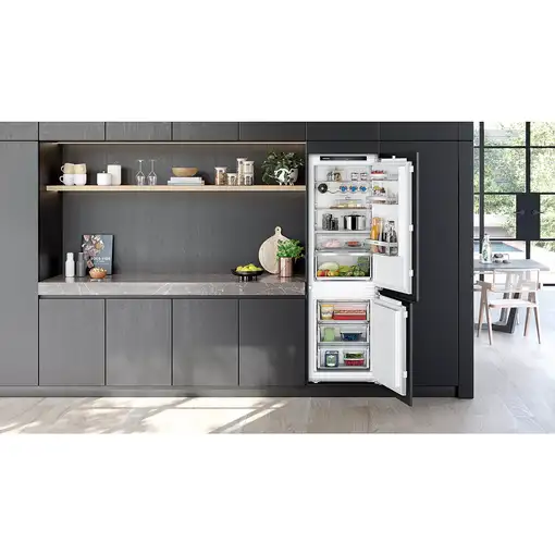 Siemens iQ300 KI86NHFE0 nevera y congelador Integrado 260 L E Blanco