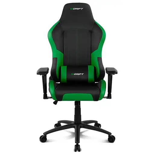 DRIFT DR250 Silla para videojuegos de PC Asiento acolchado tapizado Negro, Verde