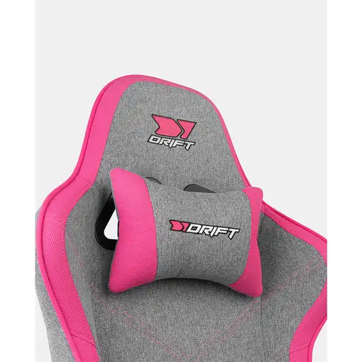 DRIFT DR90 PRO Silla para videojuegos de PC Asiento acolchado Gris, Rosa