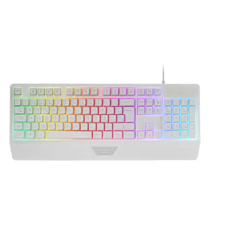Mars Gaming MCP124PRO, Combo Gaming 4en1, Teclado RGB H-Mech con Reposamuñecas, Ra