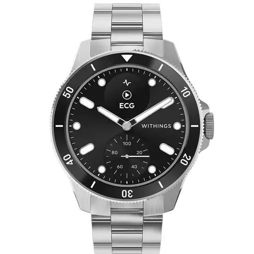 Withings ScanWatch Nova 1,6 cm (0.63") OLED 42 mm Híbrido Negro, Acero inoxidable