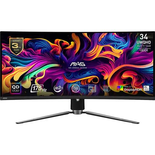 MSI MAG 341CQP QD-OLED pantalla para PC 86,4 cm (34") 3440 x 1440 Pixeles UltraWid