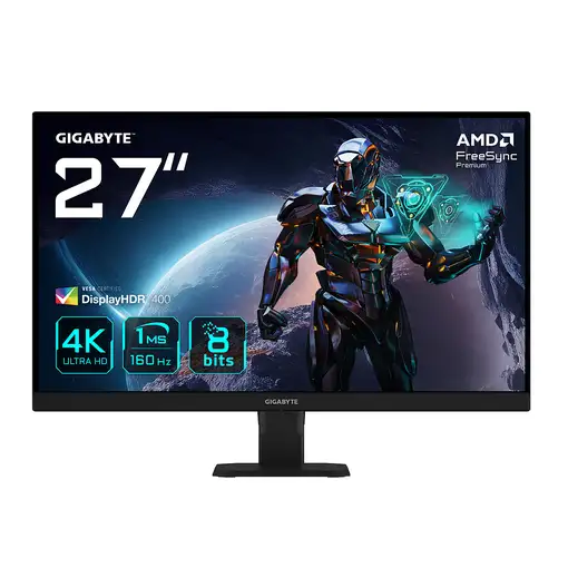 GIGABYTE GS27U 27'' Monitor de juegos UHD - 3840 x 2160, 160Hz, 1ms, 350 cd/m², Dis