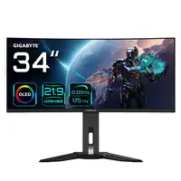 GIGABYTE Monitor de juegos curvo OLED WQHD MO34WQC de 34'' - 3440 x 1440, 175Hz, 0.