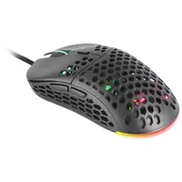 Mars Gaming MM55 Negro, Ratón Gaming RGB Chroma, Ultra-ligero 55g, 12800 DPI, Swit