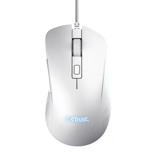 Trust GXT924W YBAR+ ratón Juego mano derecha USB tipo A Óptico 25600 DPI