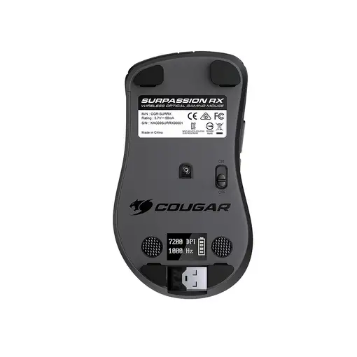 COUGAR Gaming Surpassion RX ratón Juego mano derecha RF Wireless + USB Type-A Ópti