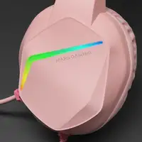 Mars Gaming MH122 Rosa, Cascos Gaming FRGB Over Ear con Micrófono, Sonido HiFi, Ca