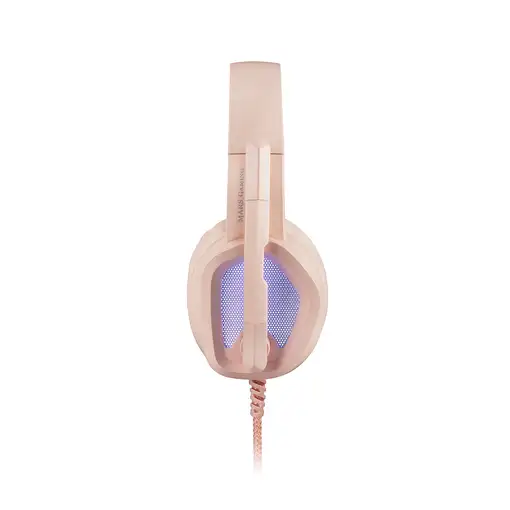 Mars Gaming MH320P Rosa, Auriculares Neodimio RGB Flow, Micrófono y Caja de Contro