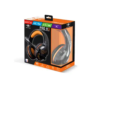Spirit of Gamer PRO-H3 Auriculares Alámbrico Diadema Juego Negro, Naranja