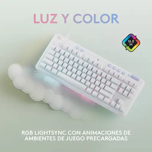 Logitech G 920-010414 teclado Juego USB QWERTY Español Blanco