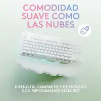 Logitech G 920-010454 teclado Juego RF Wireless + Bluetooth QWERTY Español Blanco