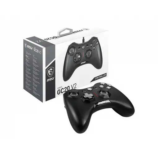 MSI Force GC20 V2 Negro USB 2.0 Gamepad Analógico/Digital Android, PC